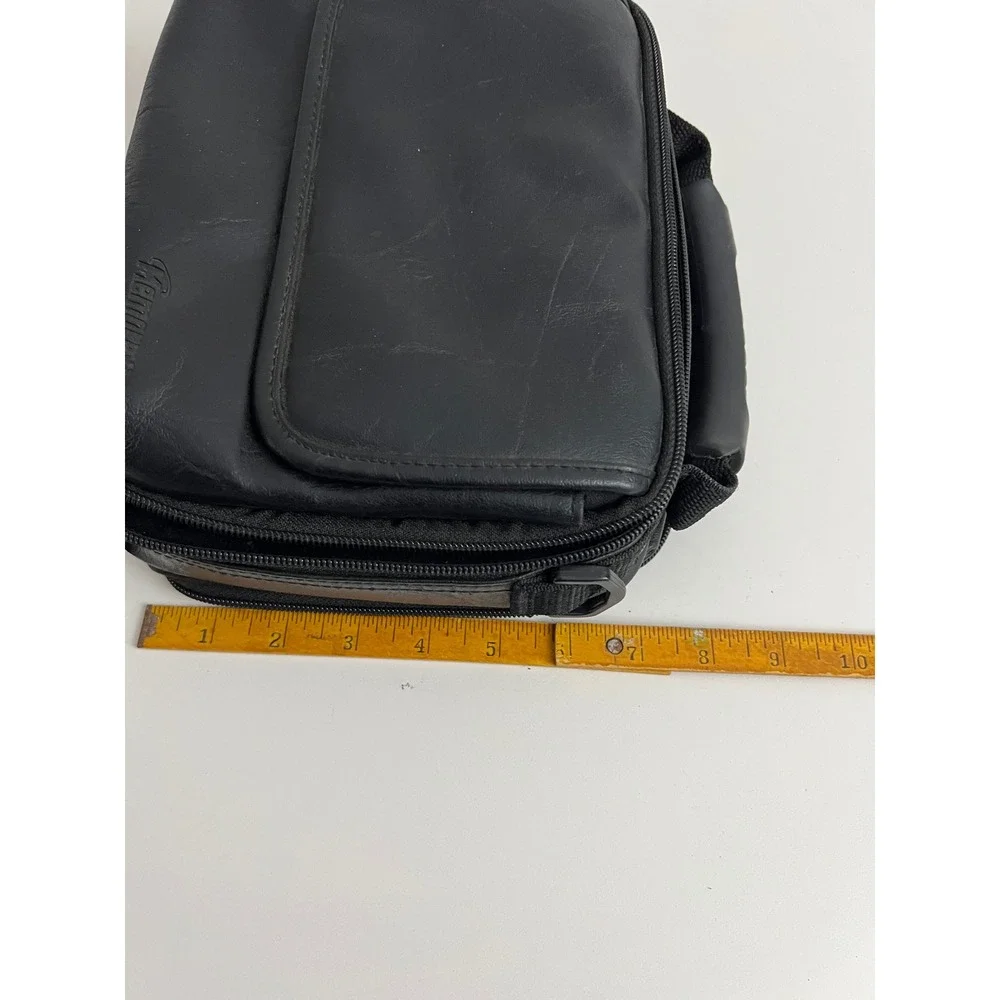 Memorex‎ Black Faux Leather Portable CD Player Camera Case Tech Bag Organizer